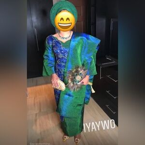 Yoruba Aso Oke Traditional Wedding Dress